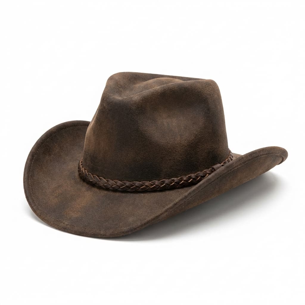 Chapeau Cowboy Western Marron Authentique Style Far West